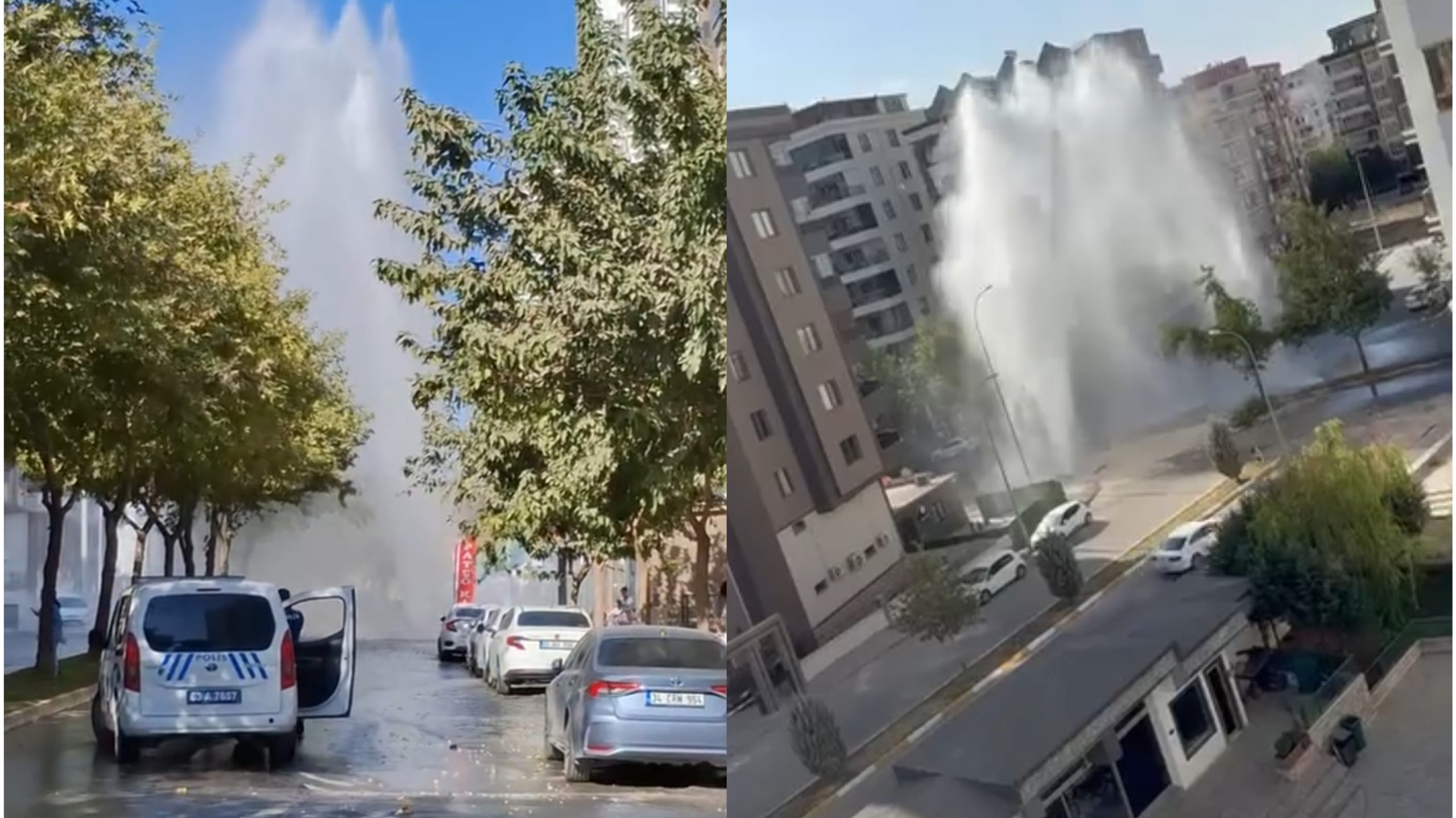 KARAKÖPRÜ’DE ANA SU HATTI PATLADI: MAHALLEYİ SU VE ÇAMUR BASTI