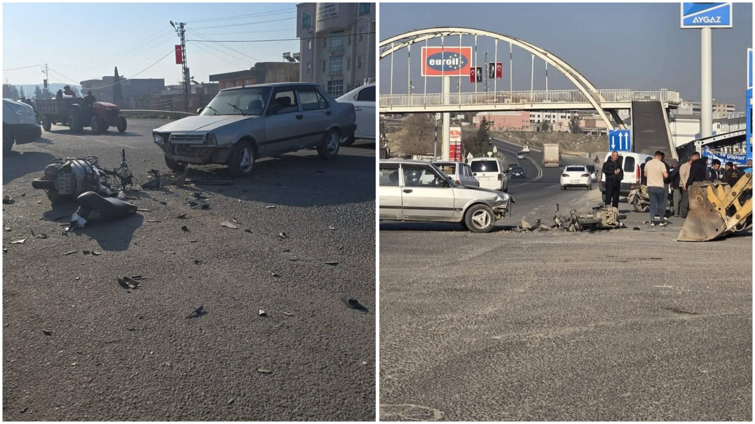 BİRECİK’TE OTOMOBİL İLE MOTOSİKLET ÇARPIŞTI: SÜRÜCÜ AĞIR YARALANDI