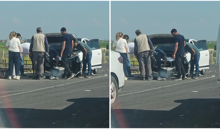 EYYÜBİYE’DE TIR İLE OTOMOBİL ÇARPIŞTI: FACİA KIL PAYI ATLATILDI