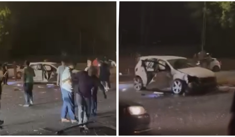 ŞANLIURFA’DA LASTİĞİ PATLAYAN OTOMOBİL KARŞI ŞERİDE GEÇTİ: 2 YARALI