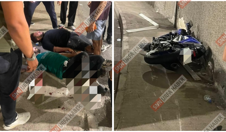 KARAKÖPRÜ’DE MOTOSİKLET KAZASI: 2 KİŞİ YARALANDI